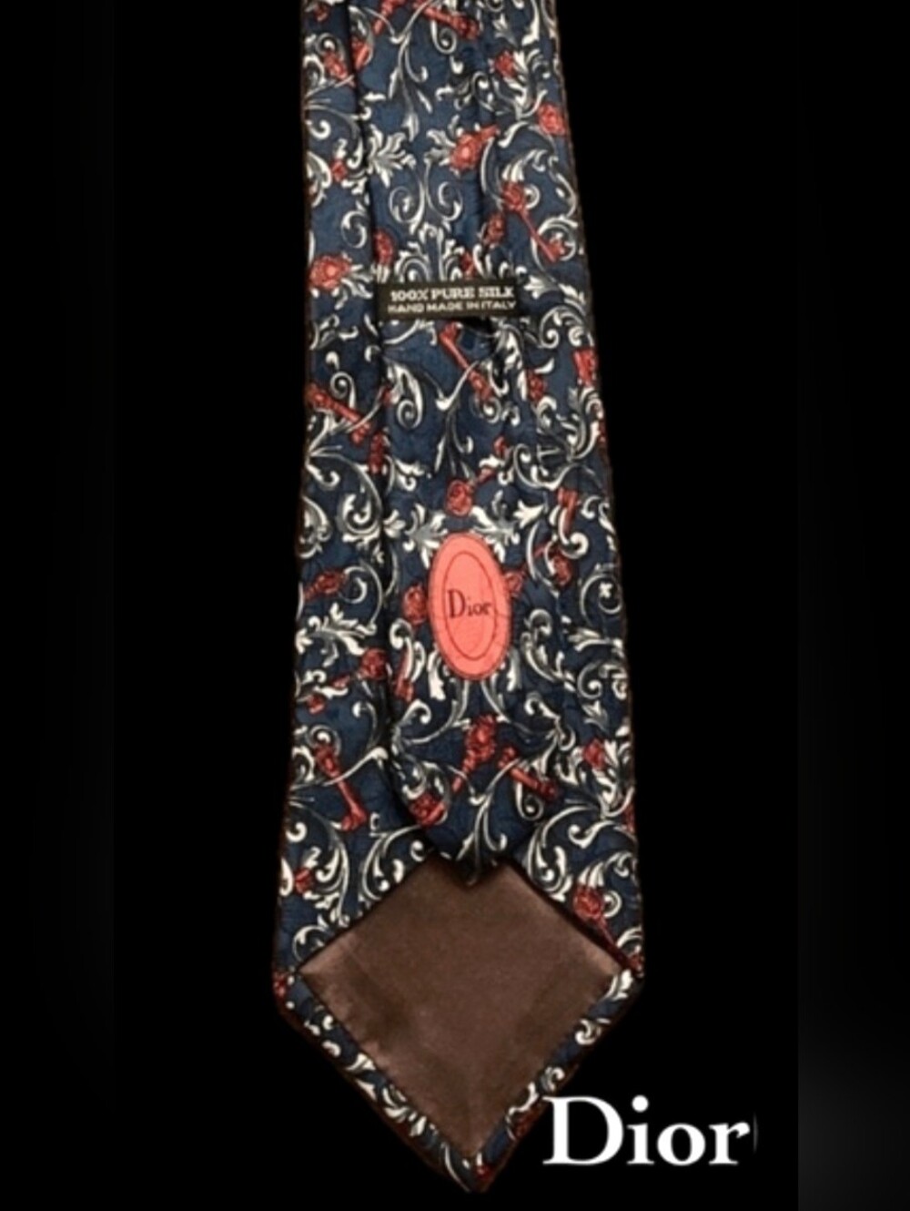 Christian Dior 100% Silk Baroque Necktie